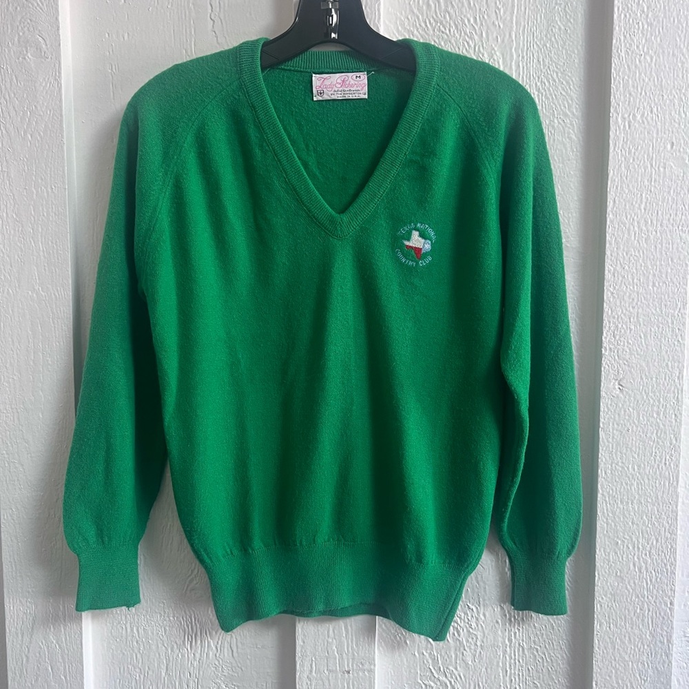Lady Pickering Vintage 1960s Green Golf Sweater